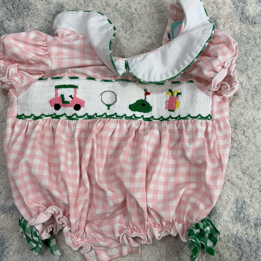 Smocked flamingo golf bubble